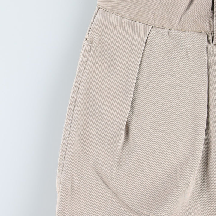 Ralph Lauren POLO by Ralph Lauren ANDREW PANT Two-pleat chino pants for men, equivalent to W33 cotton Beige type Vintage Second Hand