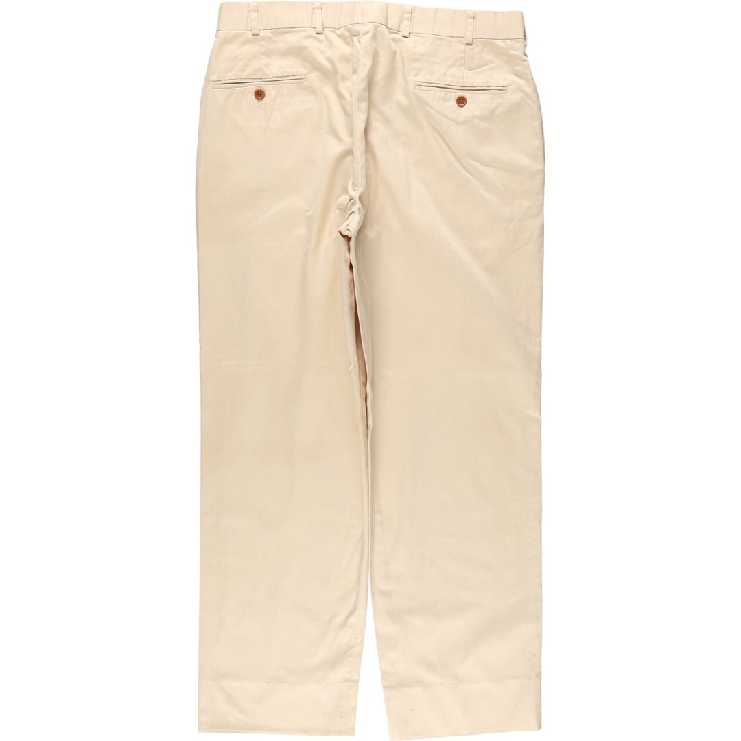 Brooks Brothers 346 Chino Pants, Men's W35 (approx.) cotton yellow type Vintage Second Hand