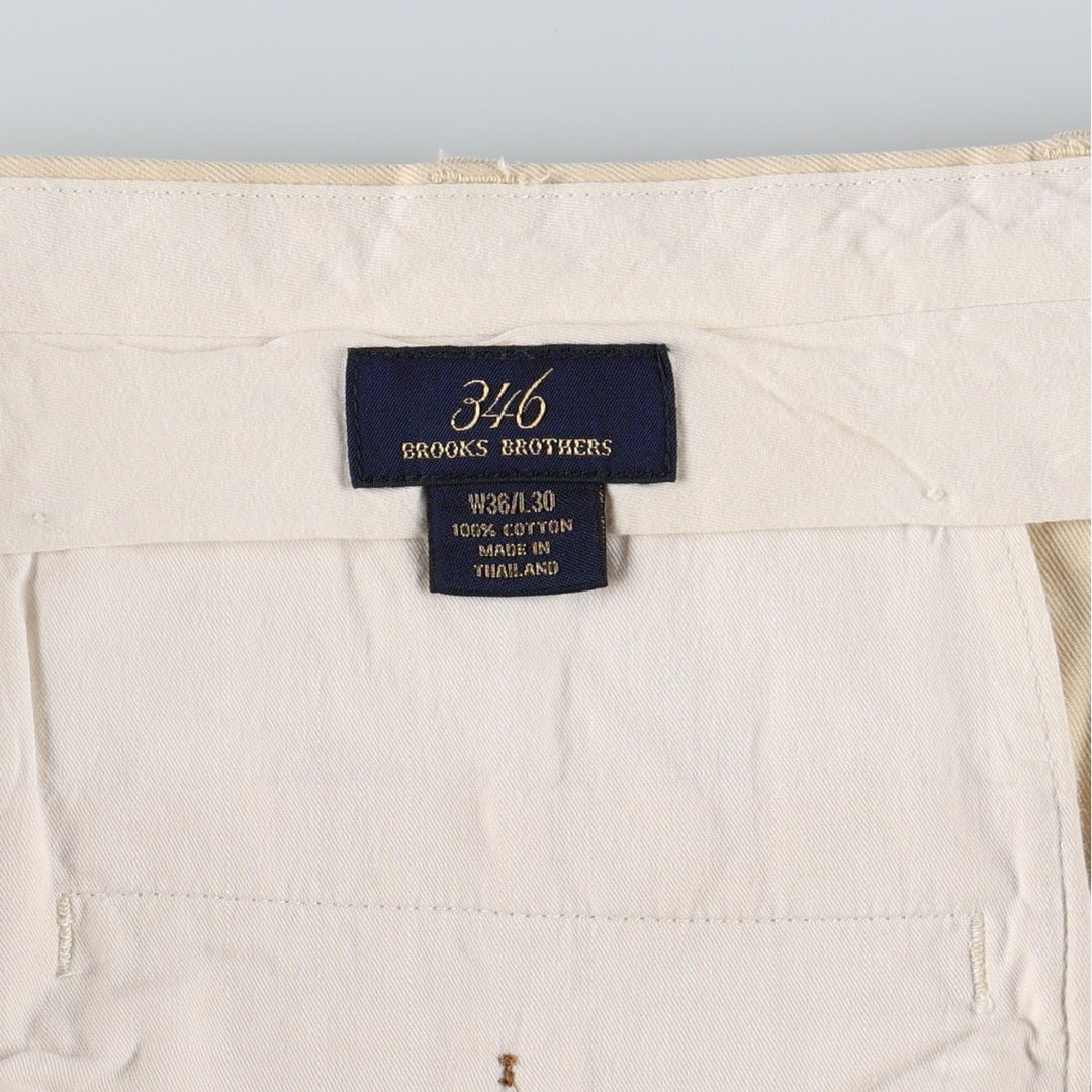 Brooks Brothers 346 Chino Pants, Men's W35 (approx.) cotton yellow type Vintage Second Hand