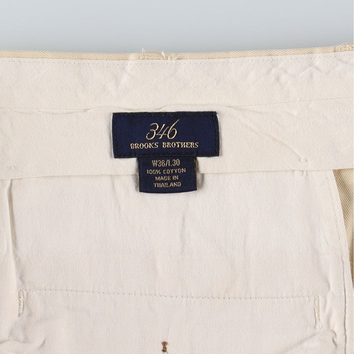 Brooks Brothers 346 Chino Pants, Men's W35 (approx.) cotton yellow type Vintage Second Hand