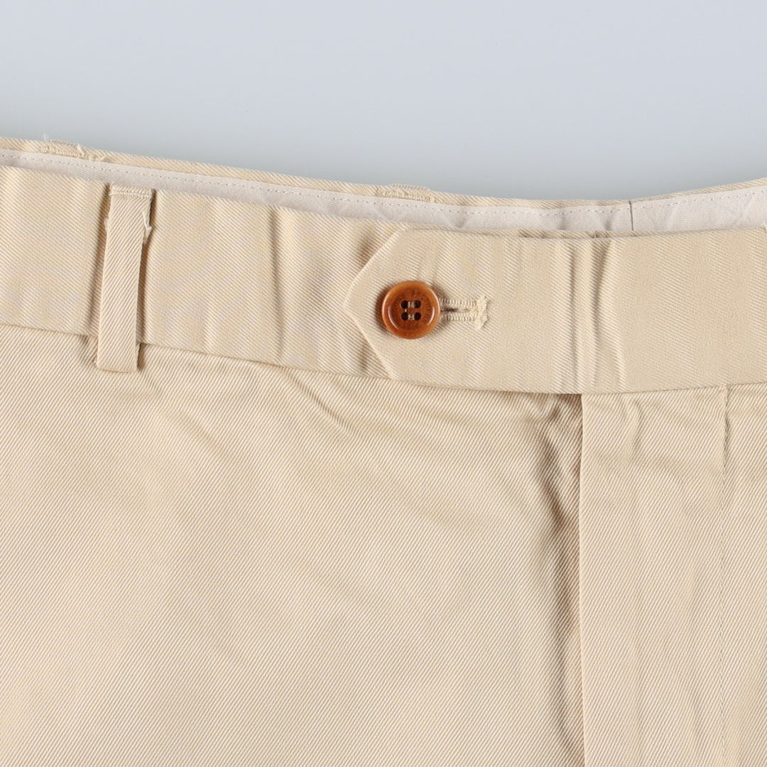 Brooks Brothers 346 Chino Pants, Men's W35 (approx.) cotton yellow type Vintage Second Hand