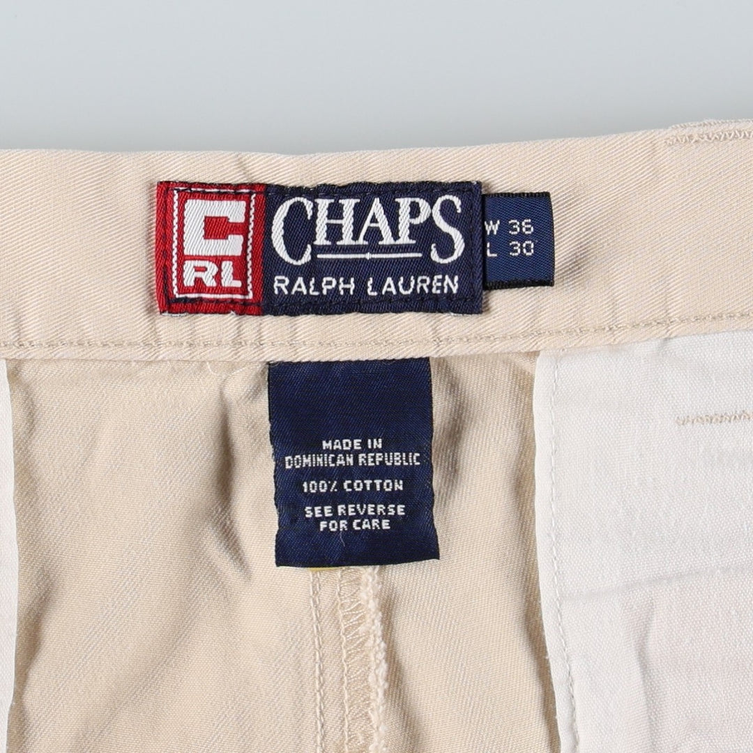 Ralph Lauren CHAPS Chino Pants, Men's W35 (approx.) cotton Beige type Vintage Second Hand