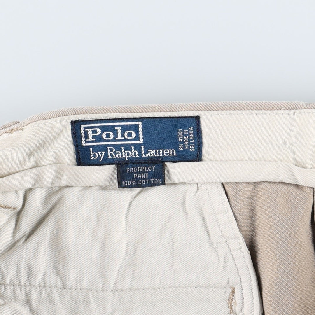 Ralph Lauren POLO by Ralph Lauren PROSPECT PANT Chino pants for men, equivalent to W32 cotton Beige type Vintage Second Hand