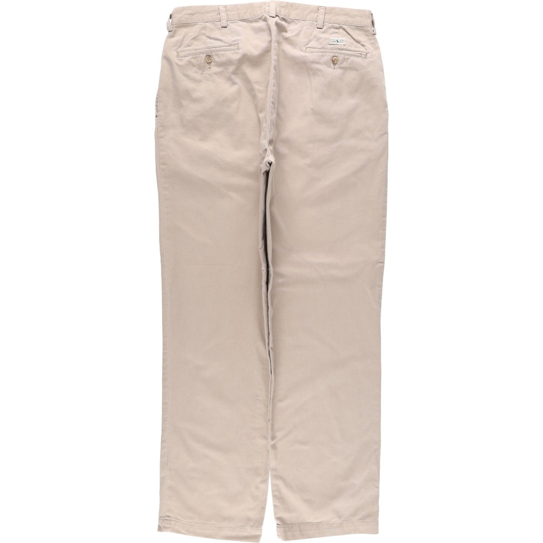 Ralph Lauren POLO by Ralph Lauren ANDREW PANT Two-pleat chino pants for men, equivalent to W34 cotton Beige type Vintage Second Hand
