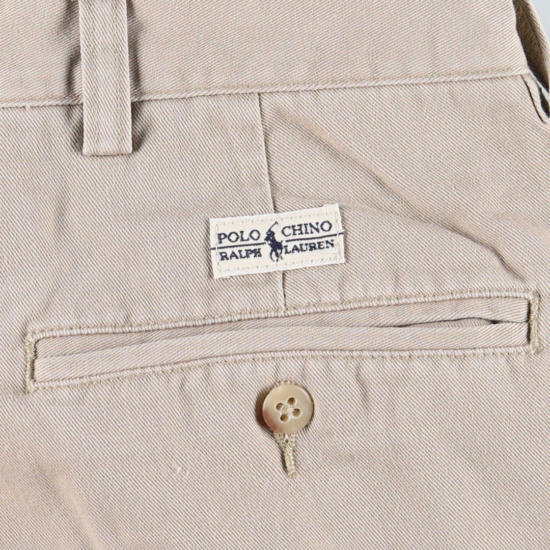 Ralph Lauren POLO by Ralph Lauren ANDREW PANT Two-pleat chino pants for men, equivalent to W34 cotton Beige type Vintage Second Hand