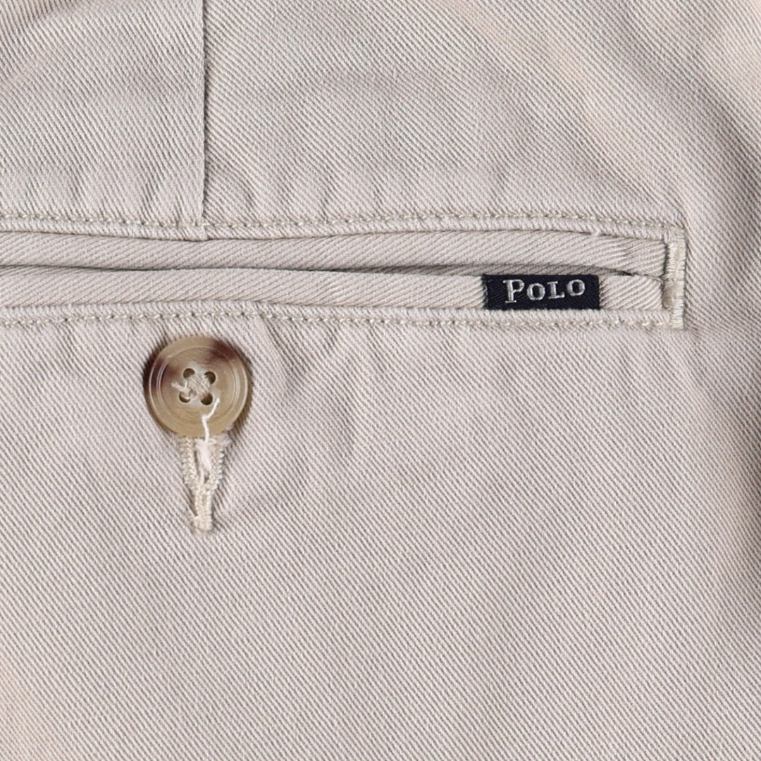 90'S Ralph Lauren POLO by Ralph Lauren CLASSIC FIT Chino Pants, Men's W35 (approx.), Two-Pleat, Vintage cotton Beige type Vintage Second Hand