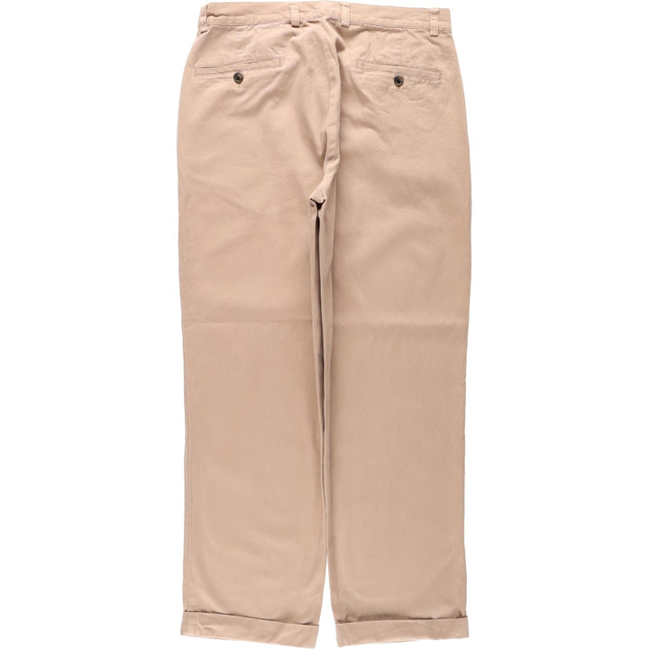 2000'S Brooks Brothers 346 Men's W33 equivalent, two-pleat trousers cotton beige type brown Vintage Second Hand