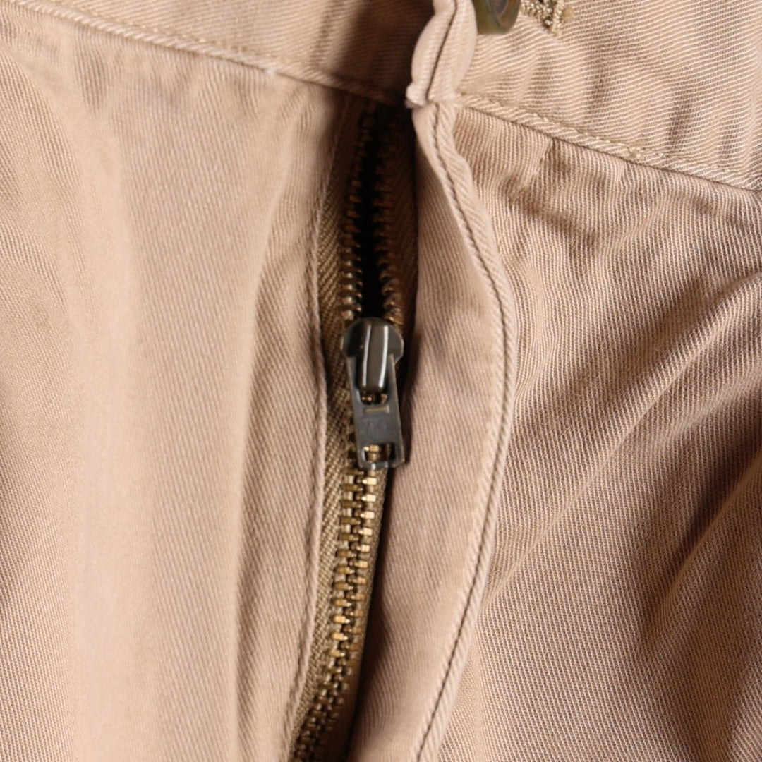 2000'S Brooks Brothers 346 Men's W33 equivalent, two-pleat trousers cotton beige type brown Vintage Second Hand