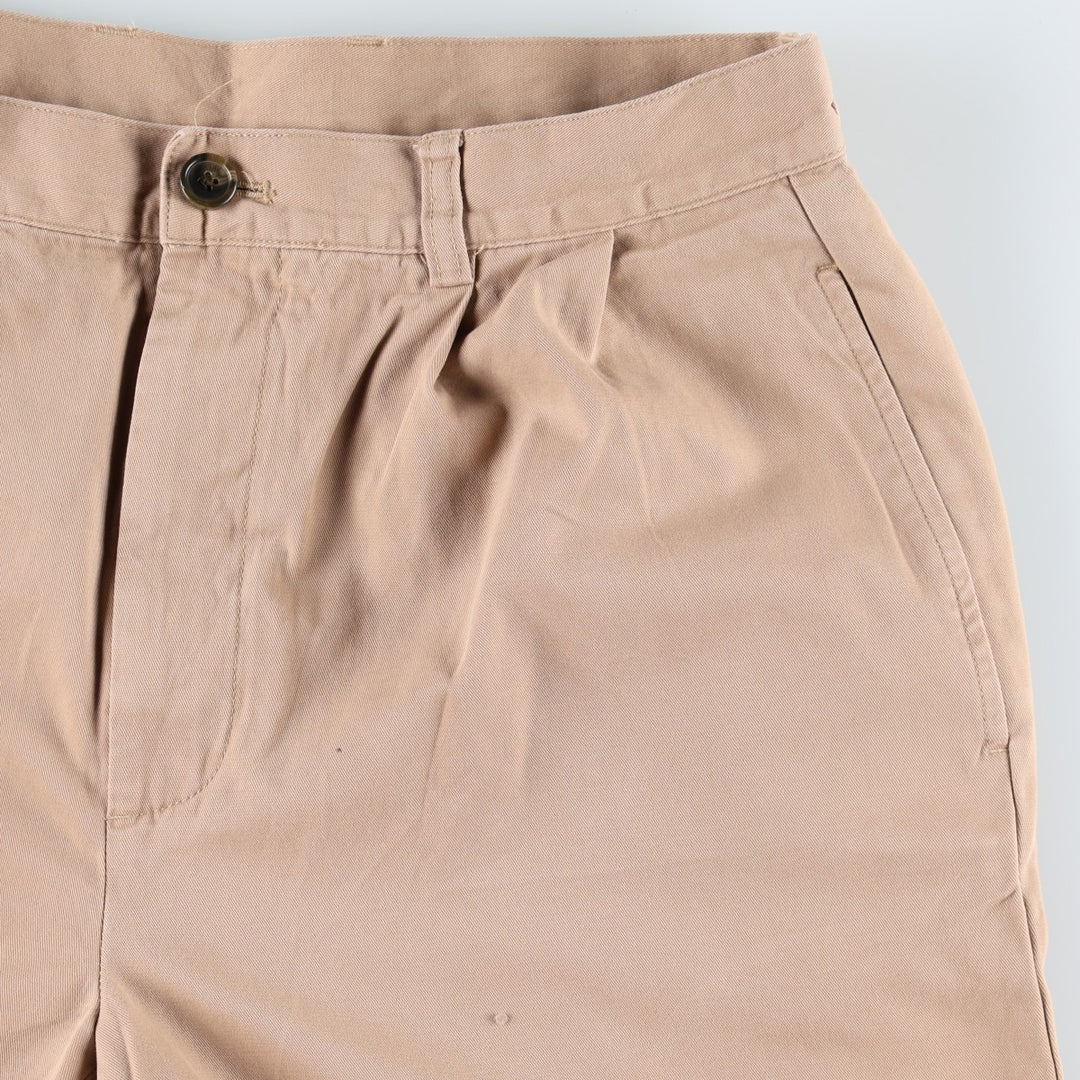 2000'S Brooks Brothers 346 Men's W33 equivalent, two-pleat trousers cotton beige type brown Vintage Second Hand