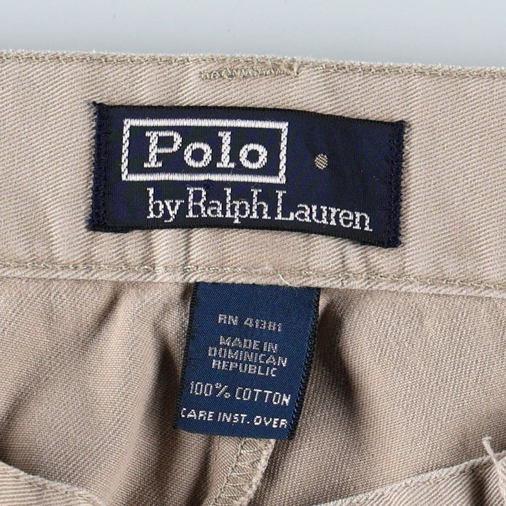 Vintage 90'S Ralph Lauren POLO by Ralph Lauren chino pants, men's size W34. cotton Beige type Vintage Second Hand
