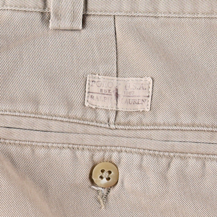 Vintage 90'S Ralph Lauren POLO by Ralph Lauren chino pants, men's size W34. cotton Beige type Vintage Second Hand