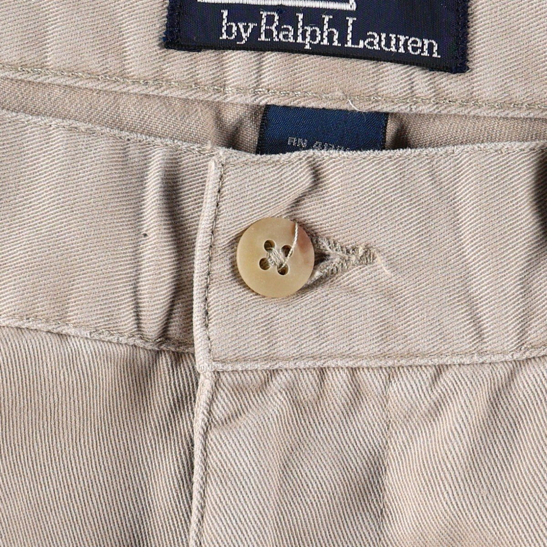 Vintage 90'S Ralph Lauren POLO by Ralph Lauren chino pants, men's size W34. cotton Beige type Vintage Second Hand