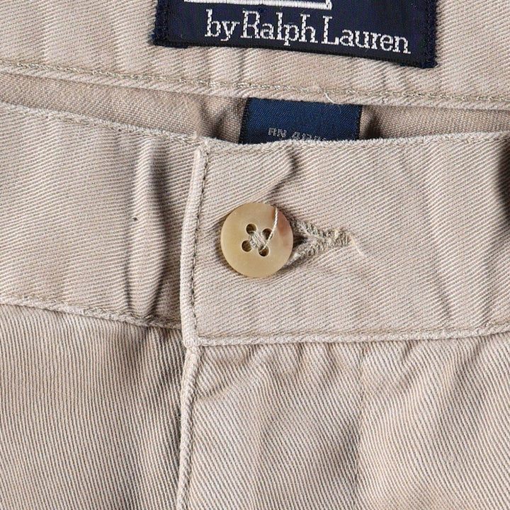 Vintage 90'S Ralph Lauren POLO by Ralph Lauren chino pants, men's size W34. cotton Beige type Vintage Second Hand
