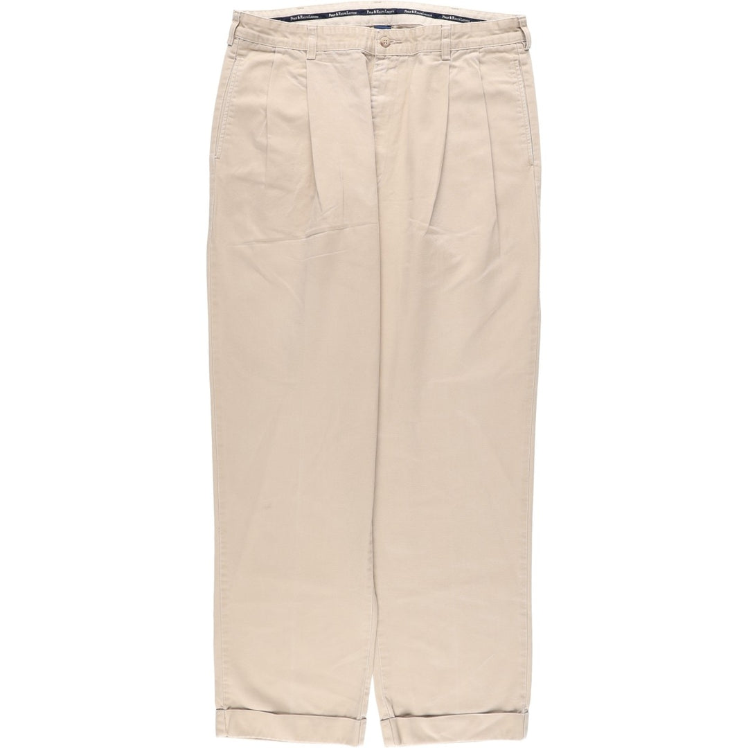 Ralph Lauren POLO RALPH LAUREN HAMMOND PANT, two-pleat chino pants, men's size W36 cotton Beige type Vintage Second Hand