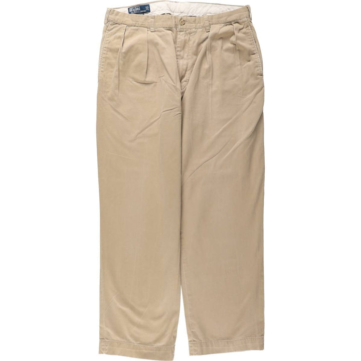 Ralph Lauren POLO by Ralph Lauren ANDREW PANT Two-pleat Chino Pants Men's W35 equivalent cotton Beige type Vintage Second Hand