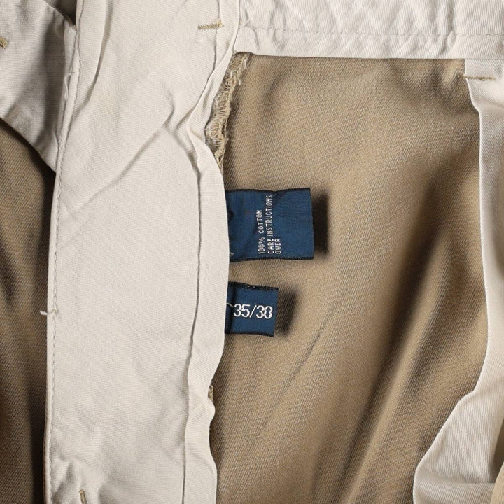 Ralph Lauren POLO by Ralph Lauren ANDREW PANT Two-pleat Chino Pants Men's W35 equivalent cotton Beige type Vintage Second Hand