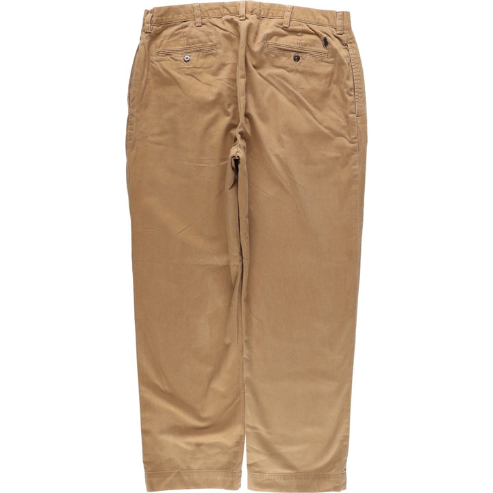 Ralph Lauren POLO by Ralph Lauren ETHAN PANT Two-pleat chino pants for men, size W36 cotton brown type Vintage Second Hand