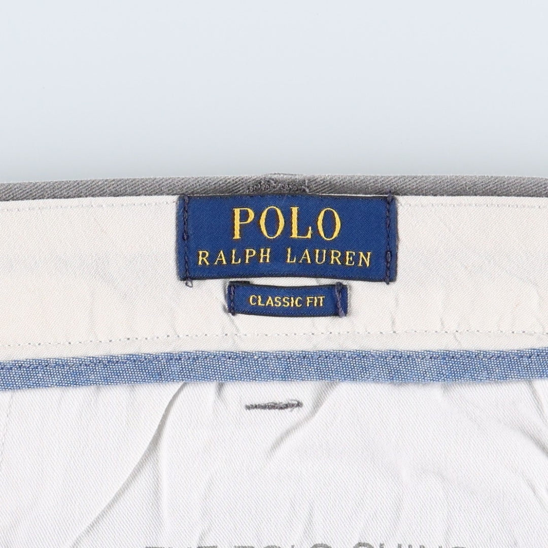Vintage 90'S Ralph Lauren POLO RALPH LAUREN CLASSIC FIT Chino Pants, Men's W37 (approx.) cotton gray type Vintage Second Hand