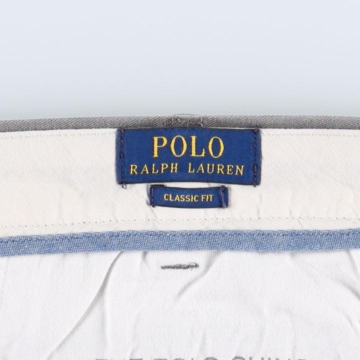 Vintage 90'S Ralph Lauren POLO RALPH LAUREN CLASSIC FIT Chino Pants, Men's W37 (approx.) cotton gray type Vintage Second Hand