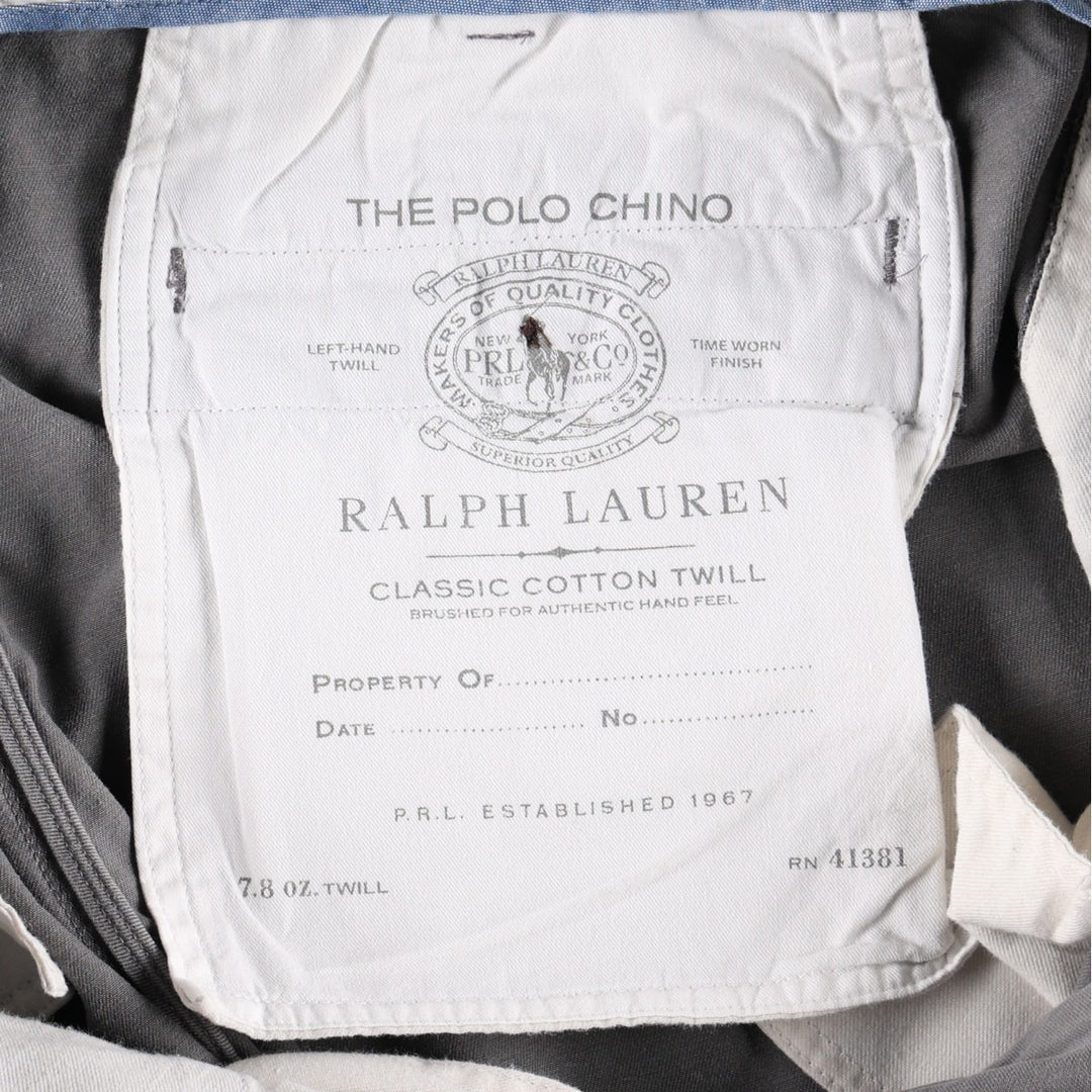 Vintage 90'S Ralph Lauren POLO RALPH LAUREN CLASSIC FIT Chino Pants, Men's W37 (approx.) cotton gray type Vintage Second Hand