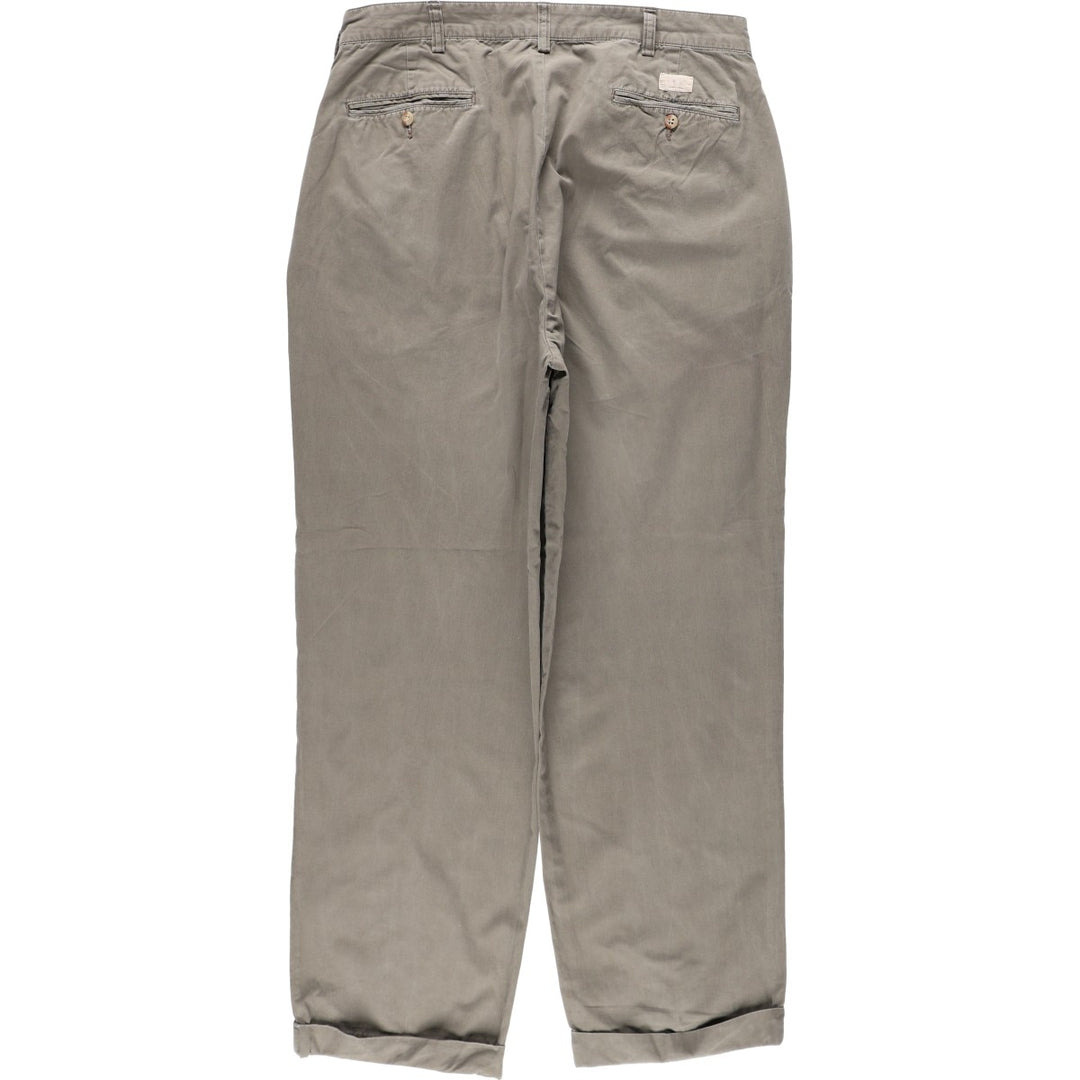 Ralph Lauren POLO by Ralph Lauren HAMMOND PANT Two-pleat Chino Pants Men's W35 equivalent cotton Khaki type brown Vintage Second Hand