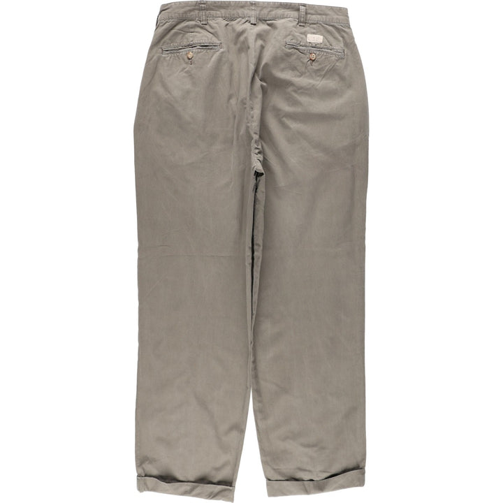 Ralph Lauren POLO by Ralph Lauren HAMMOND PANT Two-pleat Chino Pants Men's W35 equivalent cotton Khaki type brown Vintage Second Hand