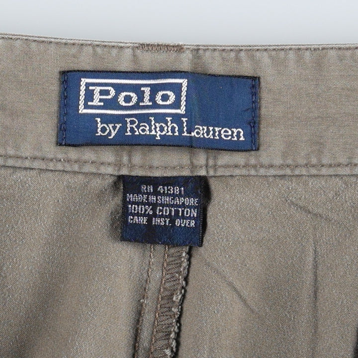 Ralph Lauren POLO by Ralph Lauren HAMMOND PANT Two-pleat Chino Pants Men's W35 equivalent cotton Khaki type brown Vintage Second Hand