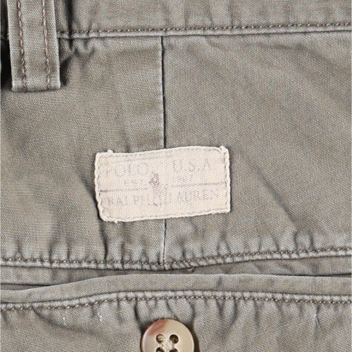 Ralph Lauren POLO by Ralph Lauren HAMMOND PANT Two-pleat Chino Pants Men's W35 equivalent cotton Khaki type brown Vintage Second Hand