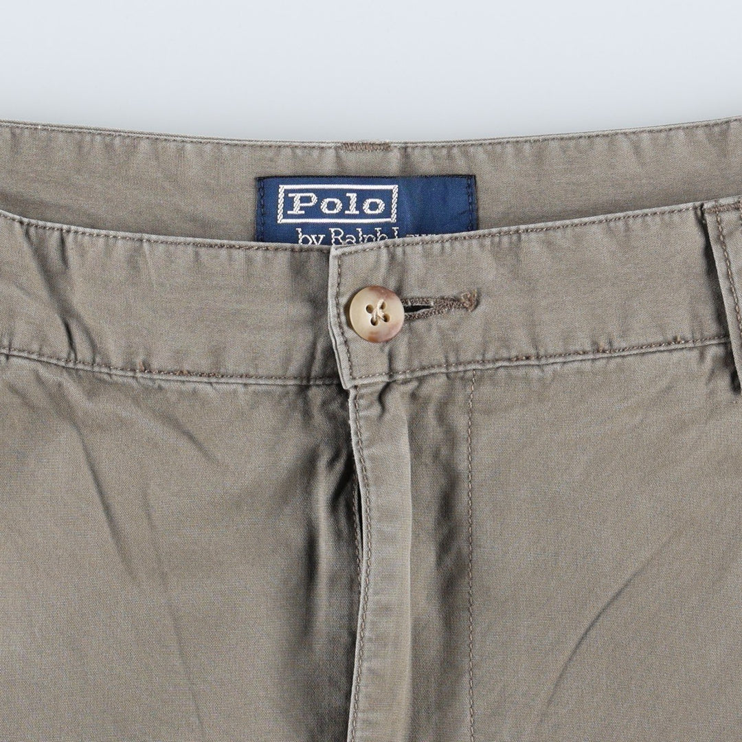 Ralph Lauren POLO by Ralph Lauren HAMMOND PANT Two-pleat Chino Pants Men's W35 equivalent cotton Khaki type brown Vintage Second Hand
