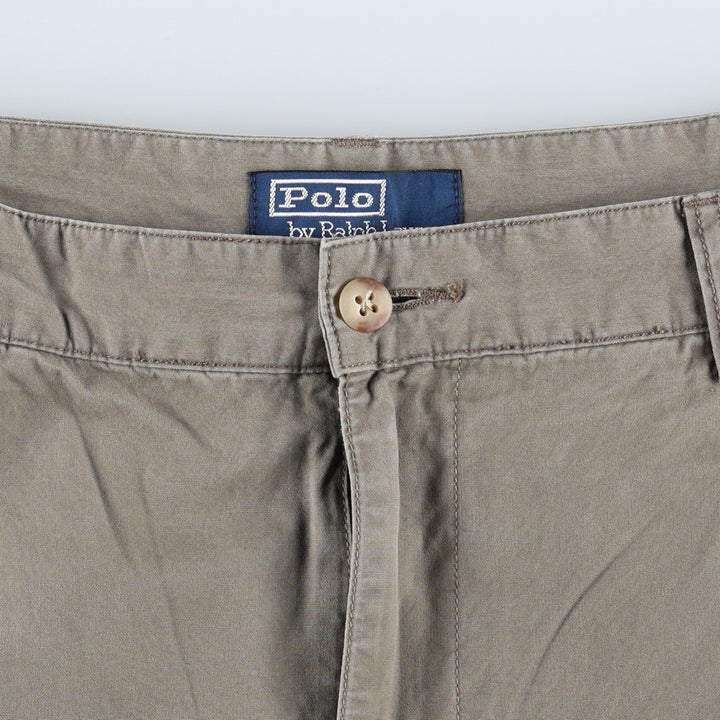 Ralph Lauren POLO by Ralph Lauren HAMMOND PANT Two-pleat Chino Pants Men's W35 equivalent cotton Khaki type brown Vintage Second Hand