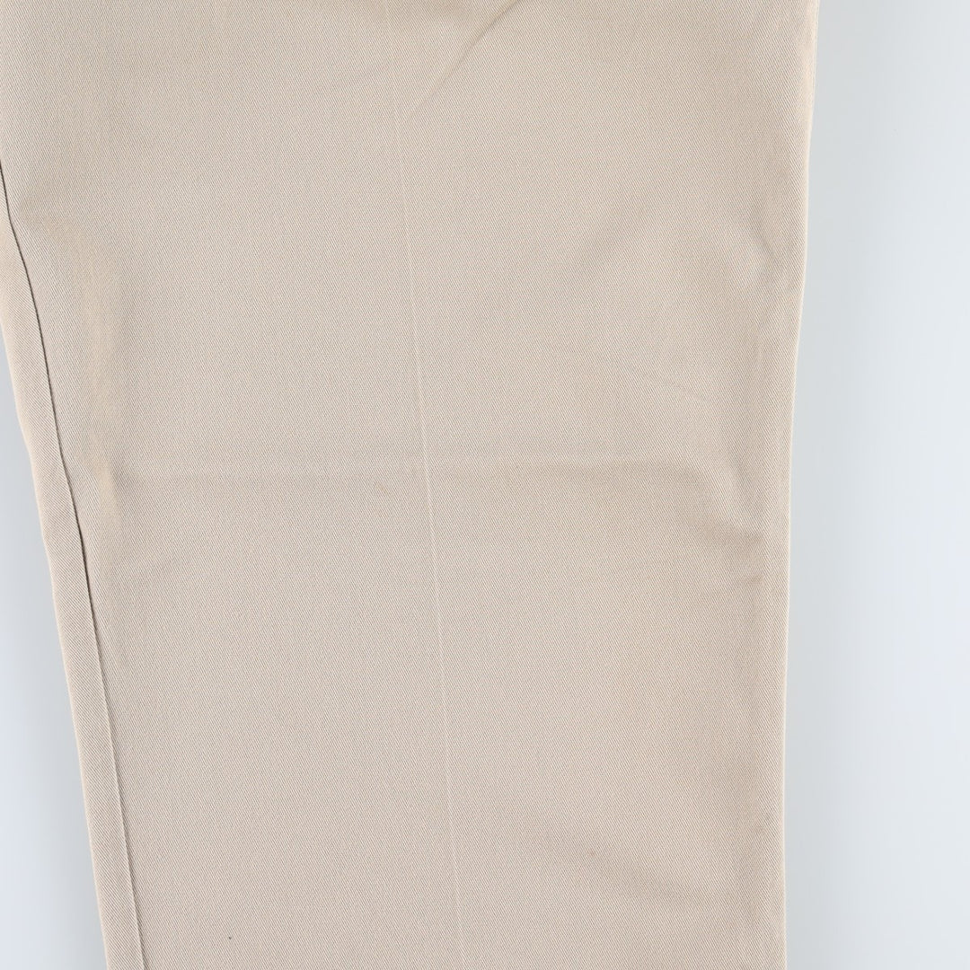 Ralph Lauren CHAPS Two-Pleat Chino Pants, Men's Size W33 (approx.) cotton Beige type Vintage Second Hand