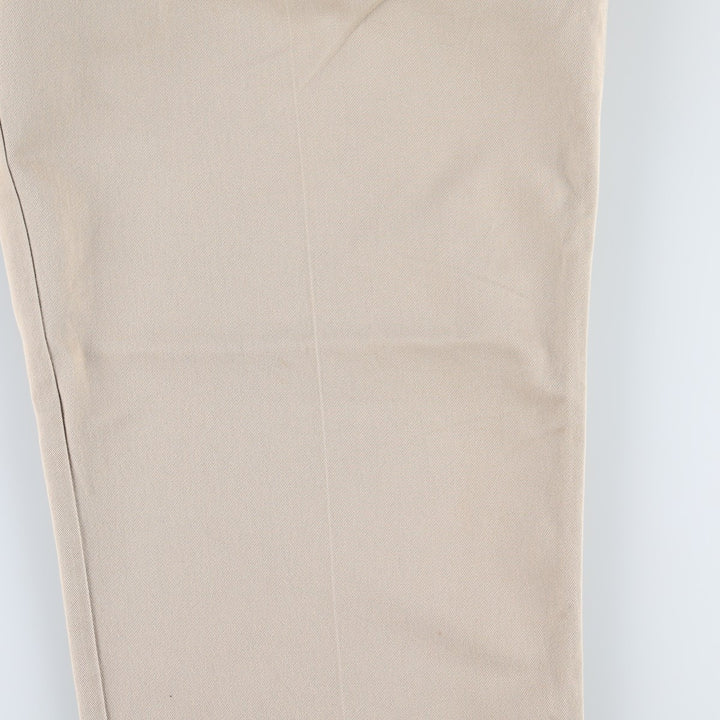 Ralph Lauren CHAPS Two-Pleat Chino Pants, Men's Size W33 (approx.) cotton Beige type Vintage Second Hand