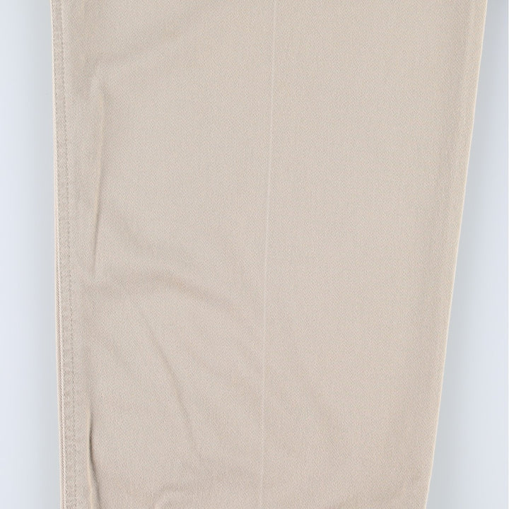 Ralph Lauren CHAPS Two-Pleat Chino Pants, Men's Size W33 (approx.) cotton Beige type Vintage Second Hand