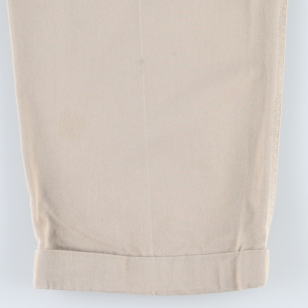 Ralph Lauren CHAPS Two-Pleat Chino Pants, Men's Size W33 (approx.) cotton Beige type Vintage Second Hand