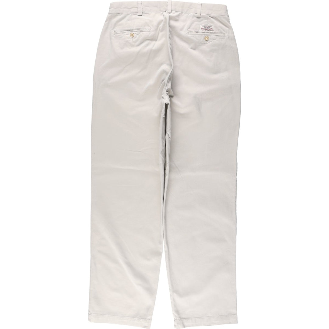 Ralph Lauren POLO by Ralph Lauren ANDREW PANT Two-pleat Chino Pants Men's W33 equivalent cotton ivory Vintage Second Hand