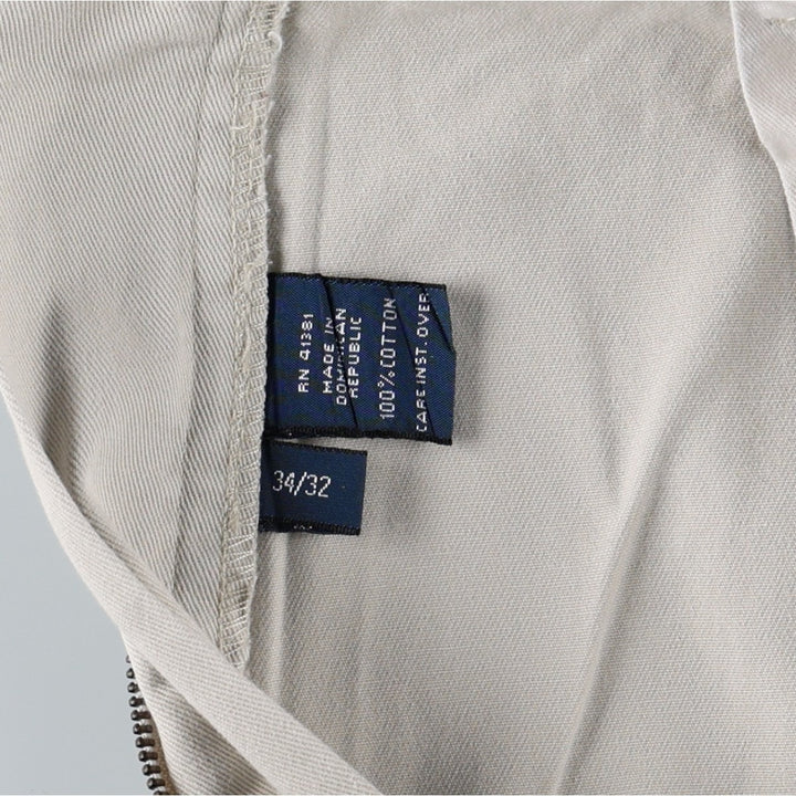 Ralph Lauren POLO by Ralph Lauren ANDREW PANT Two-pleat Chino Pants Men's W33 equivalent cotton ivory Vintage Second Hand