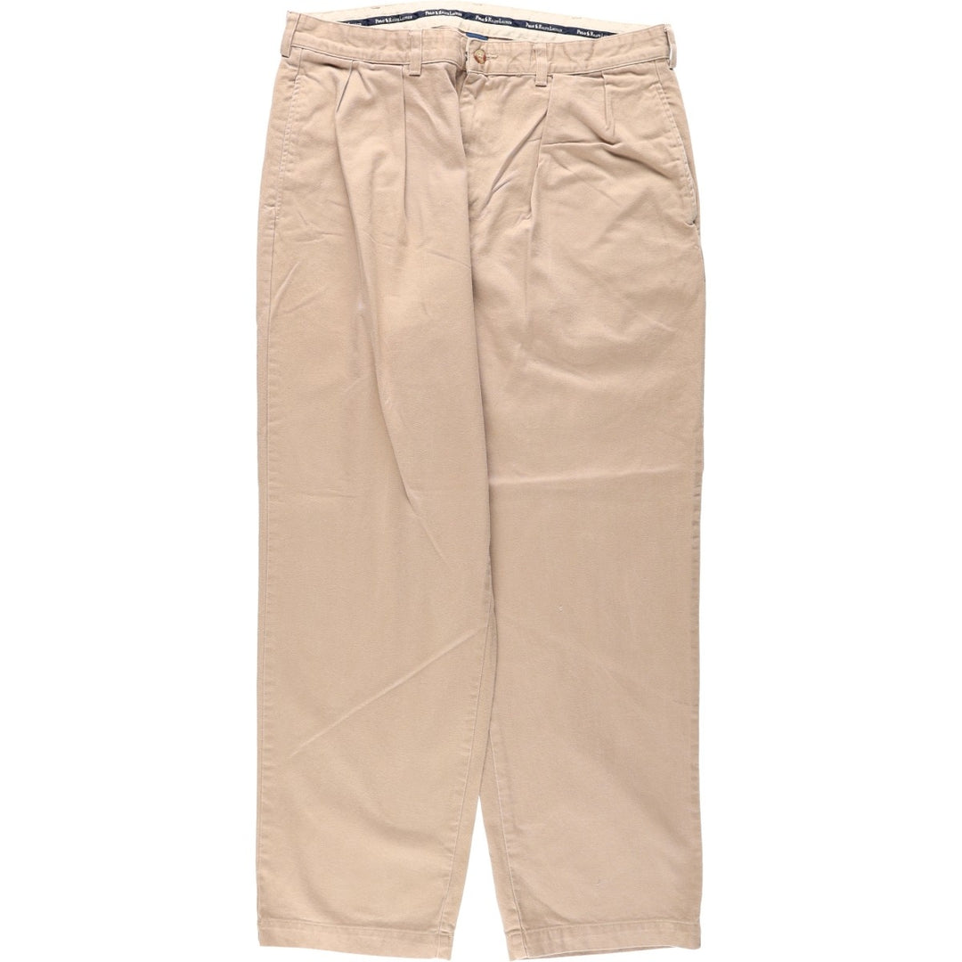 Ralph Lauren Polo Ralph Lauren Two-pleat Chino Pants for Men, W35 cotton Beige type Vintage Second Hand
