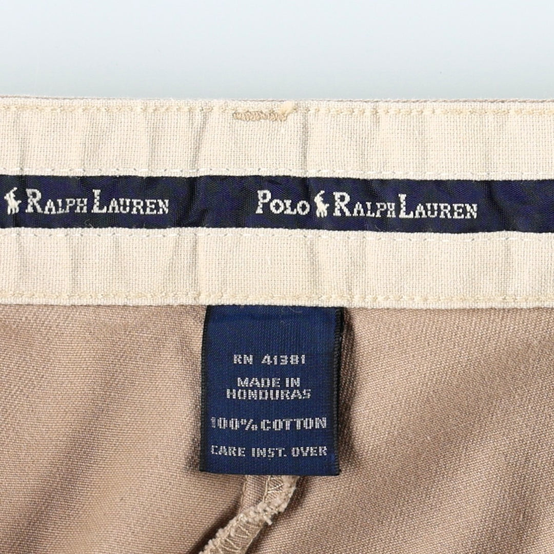 Ralph Lauren Polo Ralph Lauren Two-pleat Chino Pants for Men, W35 cotton Beige type Vintage Second Hand