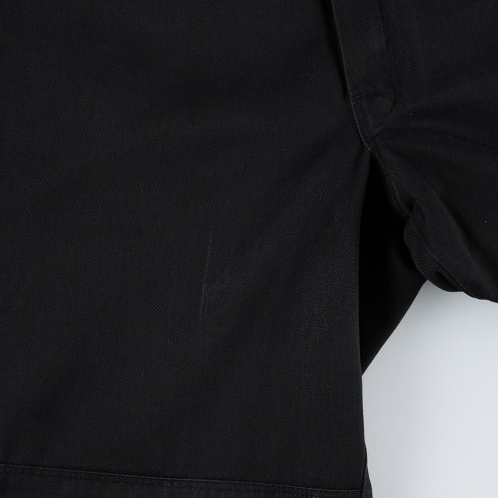 Dickies logo patch double-knee work pants, men's size W33 (approx.) polyester black type Vintage Second Hand