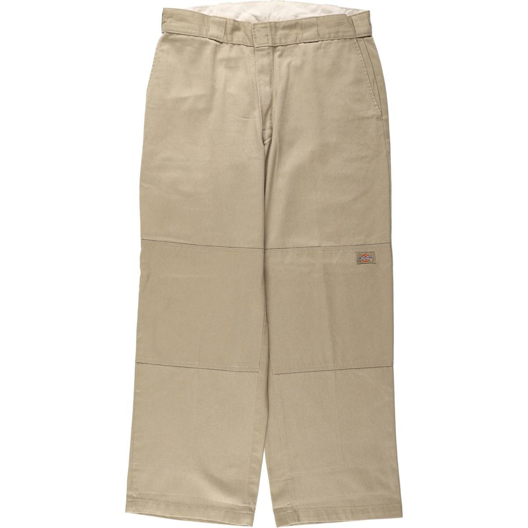 Dickies Double Knee Work Pants Men's W34 polyester beige type brown Vintage Second Hand