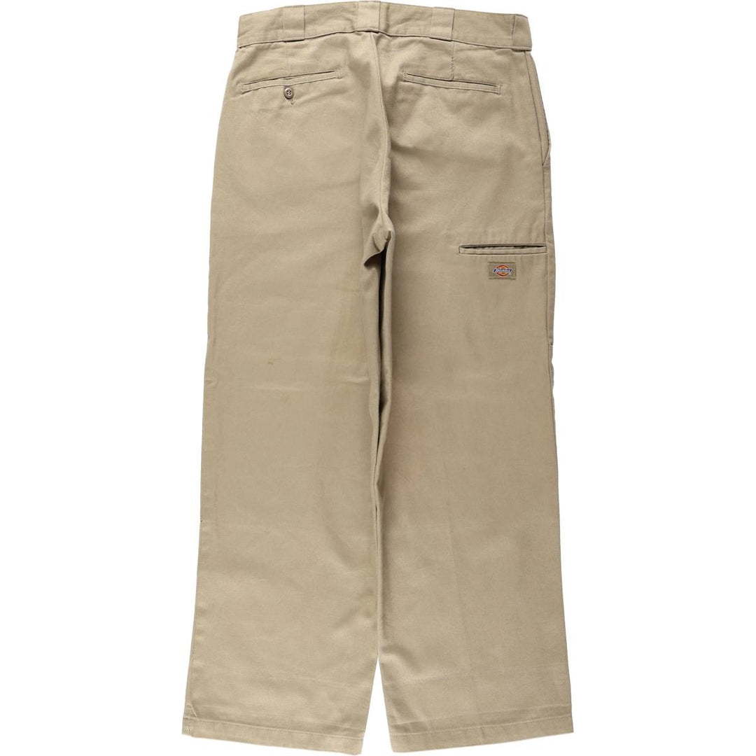 Dickies Double Knee Work Pants Men's W34 polyester beige type brown Vintage Second Hand