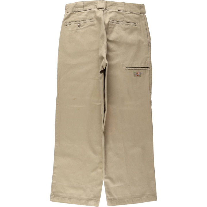 Dickies Double Knee Work Pants Men's W34 polyester beige type brown Vintage Second Hand