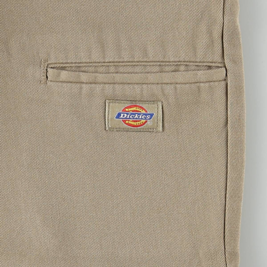 Dickies Double Knee Work Pants Men's W34 polyester beige type brown Vintage Second Hand