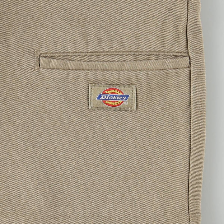Dickies Double Knee Work Pants Men's W34 polyester beige type brown Vintage Second Hand
