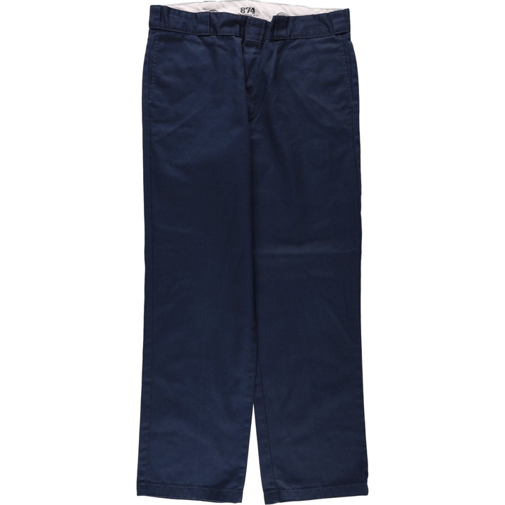 Dickies 874 Original Fit Work Pants, Men's W36 (approx.) polyester navy blue type Vintage Second Hand