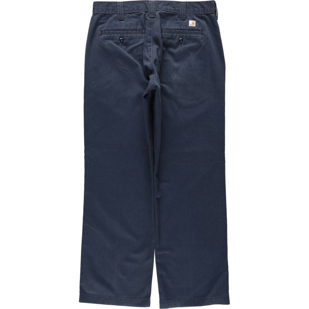 Carhartt Work Pants Men's W33 equivalent unclear navy blue type Vintage Second Hand