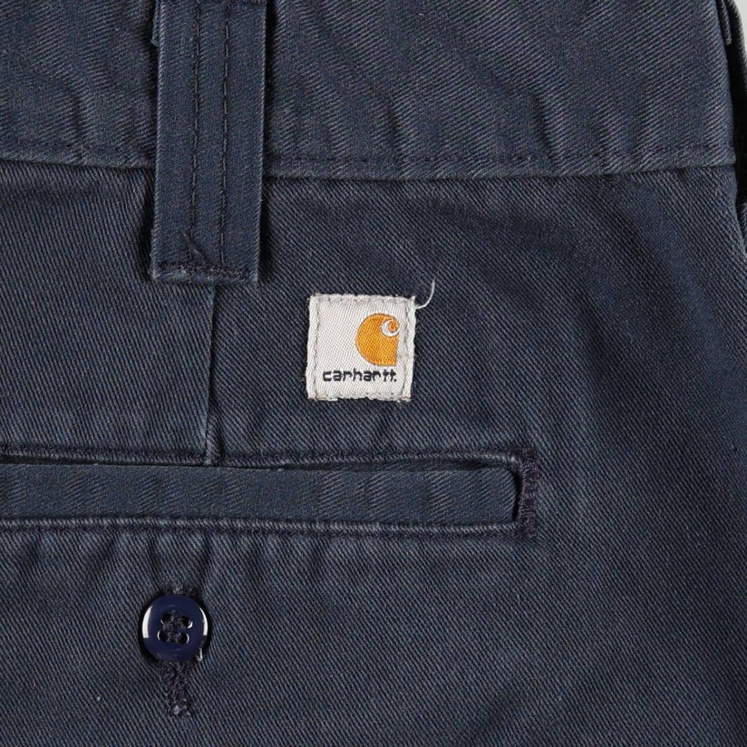 Carhartt Work Pants Men's W33 equivalent unclear navy blue type Vintage Second Hand