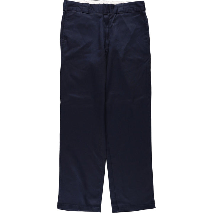 Dickies 874 FLEX ORIGINAL FIT Work Pants, Men's, Size 34 (approx.) polyester navy blue type Vintage Second Hand