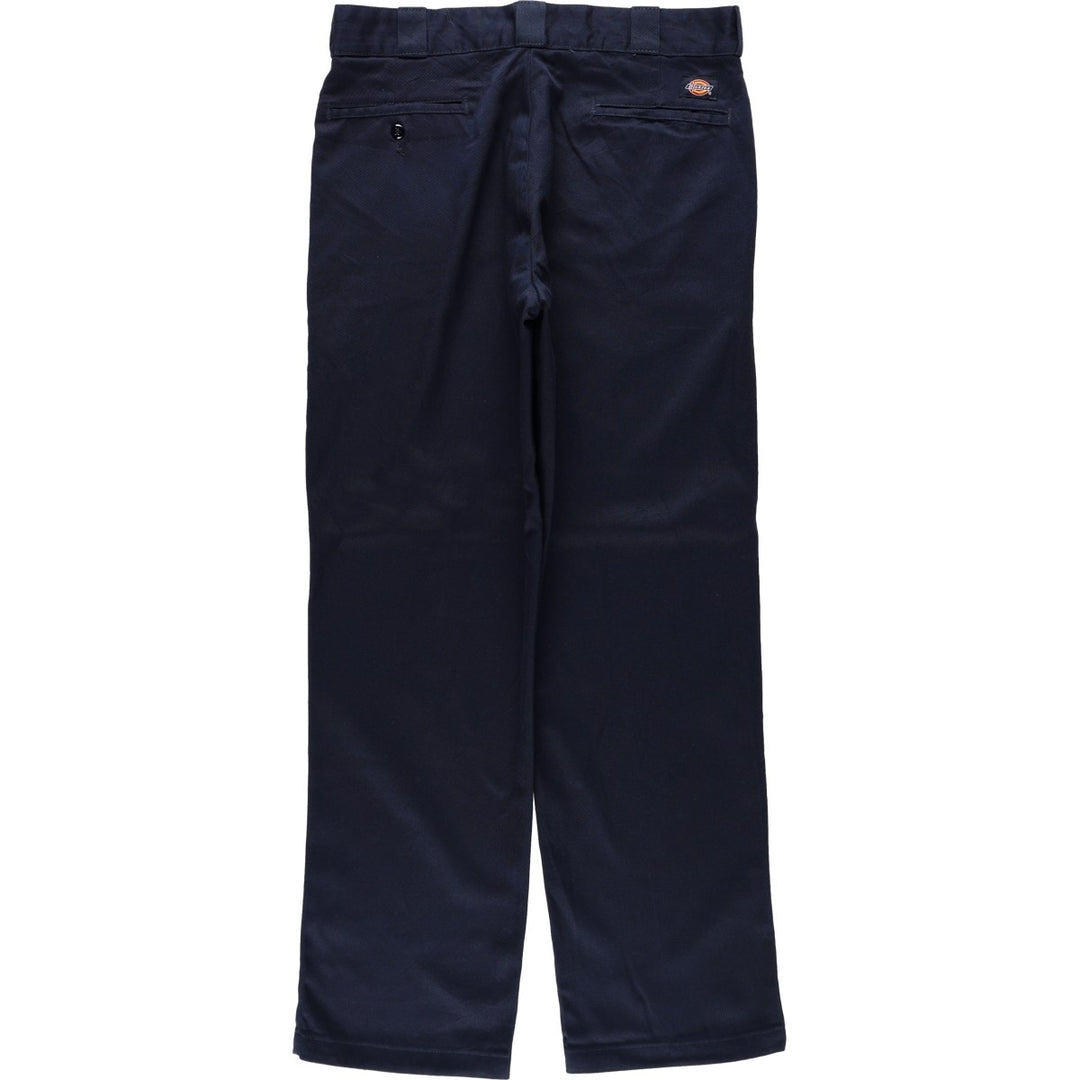 Dickies 874 FLEX ORIGINAL FIT Work Pants, Men's, Size 34 (approx.) polyester navy blue type Vintage Second Hand