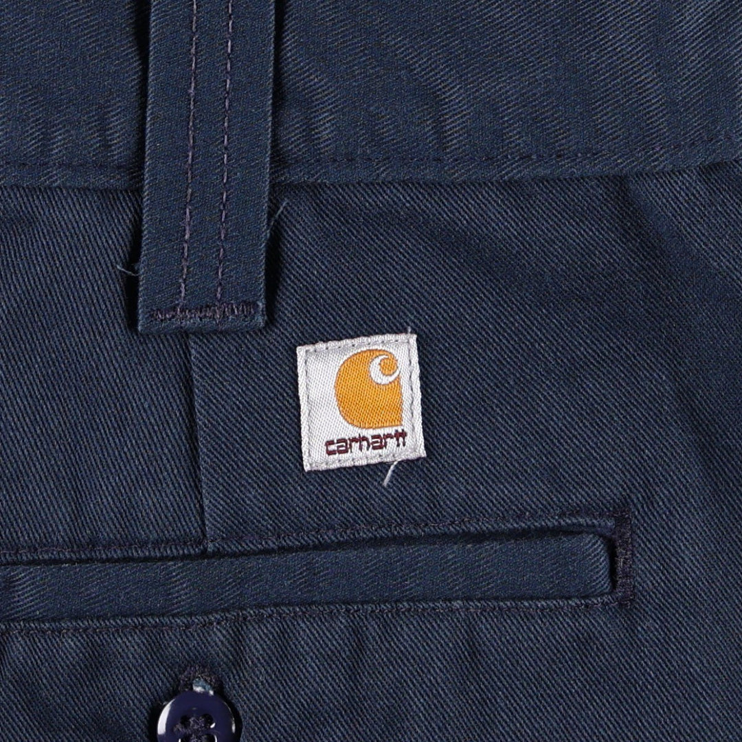 Carhartt Men's Work Pants, Size W34 unclear navy blue type Vintage Second Hand